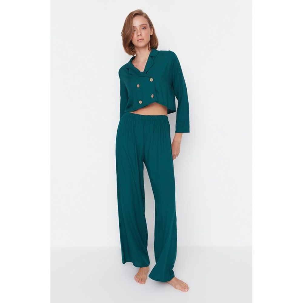 NWT Trendyol Women Woven Pajama Set